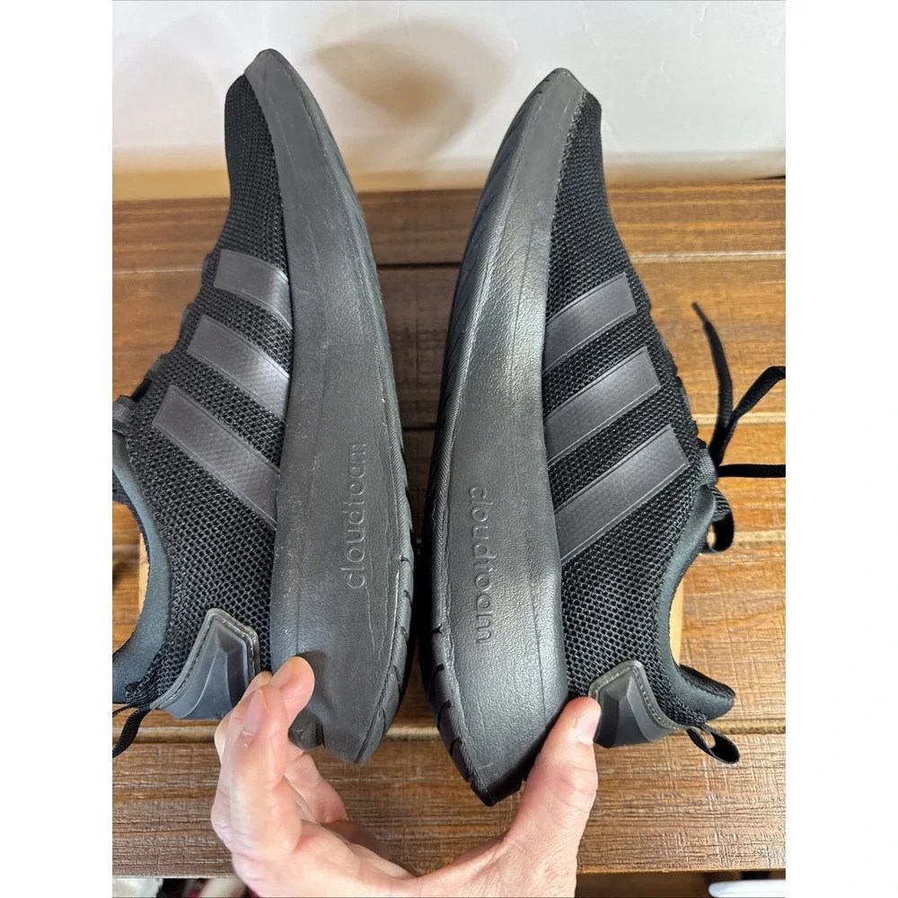 Adidas Racer TR23 Shoes Men's 6.5 Black Mesh Low Top Lace‎ Up Running Trainers